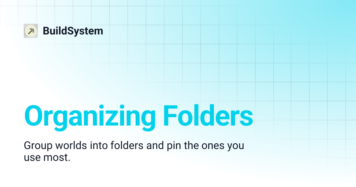 Creating a Folder | BuildSystem